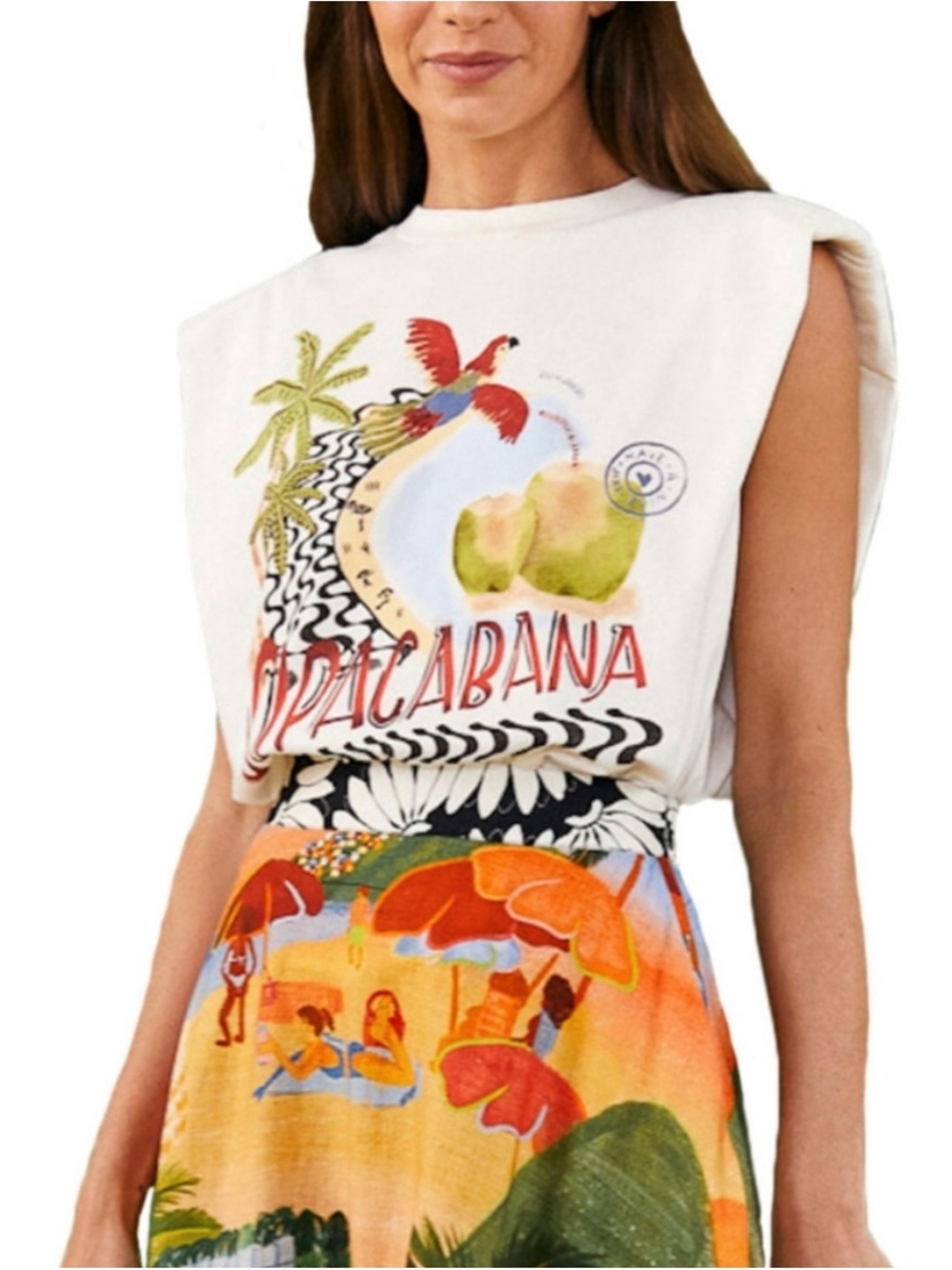 Farm Rio Copacabana T-Shirt in Size S - Picture 2 of 8